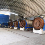 Instalação de planta de pirólise de pneus em Gansu, China