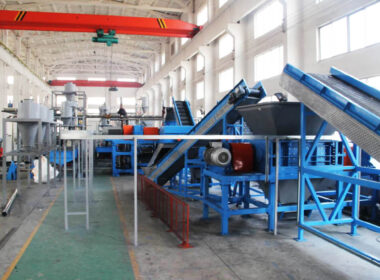 Ecoshred linha po de borracha de pneus